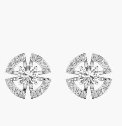 Circular Sophisticated Diamond Earrings