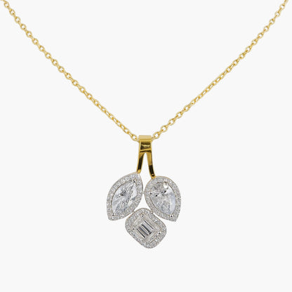 Tres Lumiere Diamond Pendant With Chain