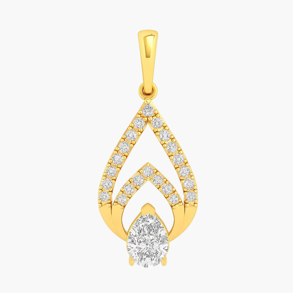 Elite Touch Teardrop Diamond Pendant