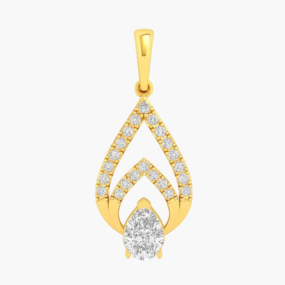 Elite Touch Teardrop Diamond Pendant