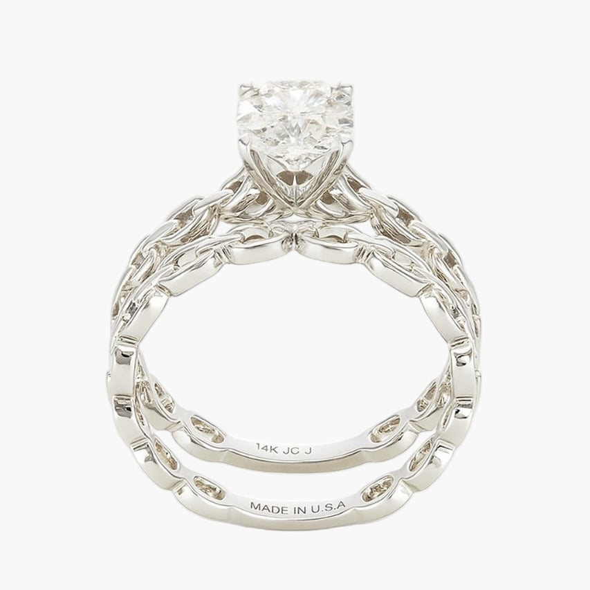 Stackable Oval Diamond Ring