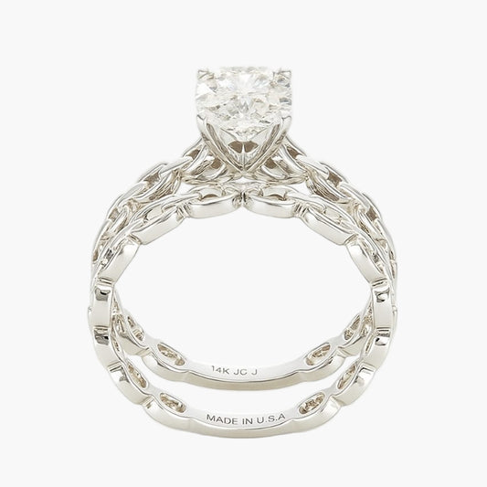 Stackable Oval Diamond Ring