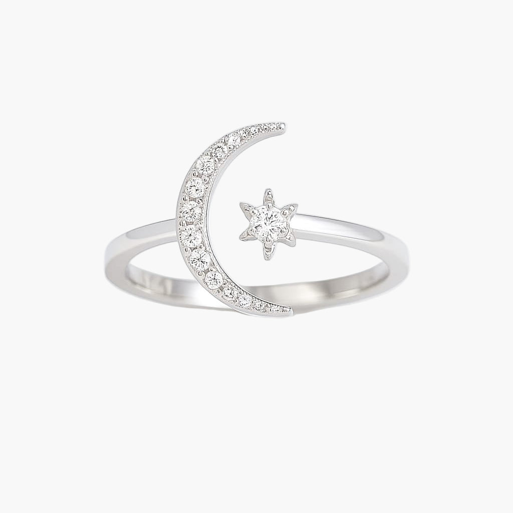 Moon Star Maze Diamond Ring
