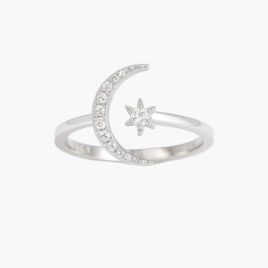 Moon Star Maze Diamond Ring