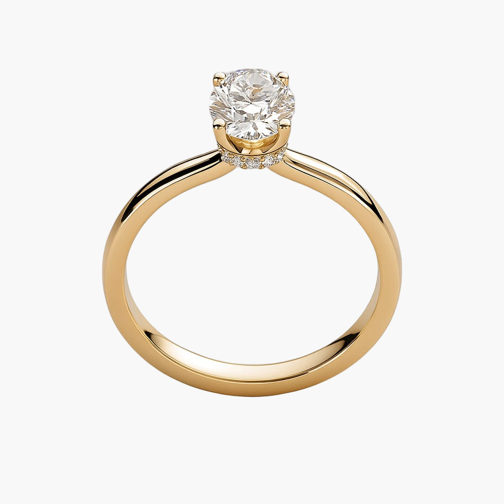 Oval Wrapped Diamond Ring