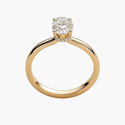 Oval Wrapped Diamond Ring
