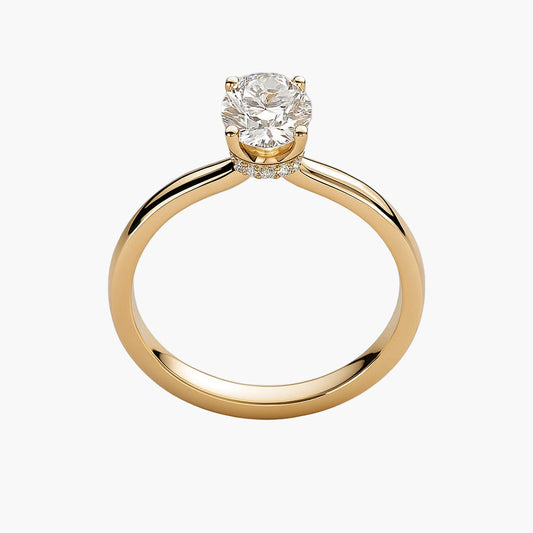 Oval Wrapped Diamond Ring