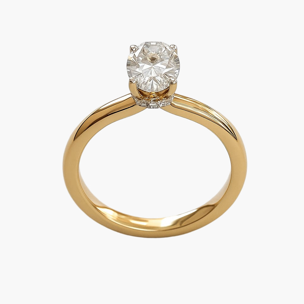 Oval Wrapped Diamond Ring