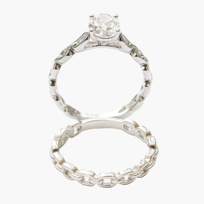 Stackable Oval Diamond Ring