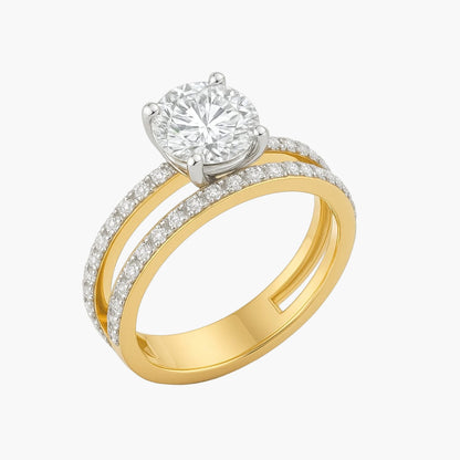 Sparkling Contour Diamond Ring