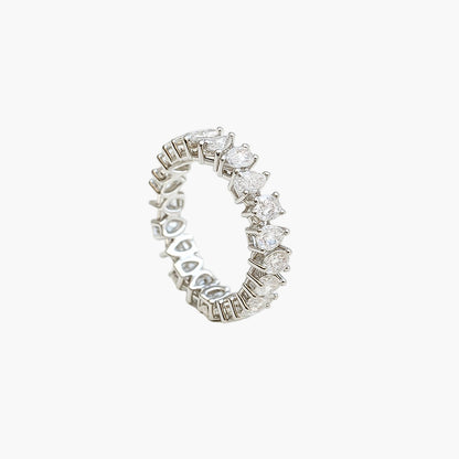 Pear Shaped Eternity Band Diamond Ring