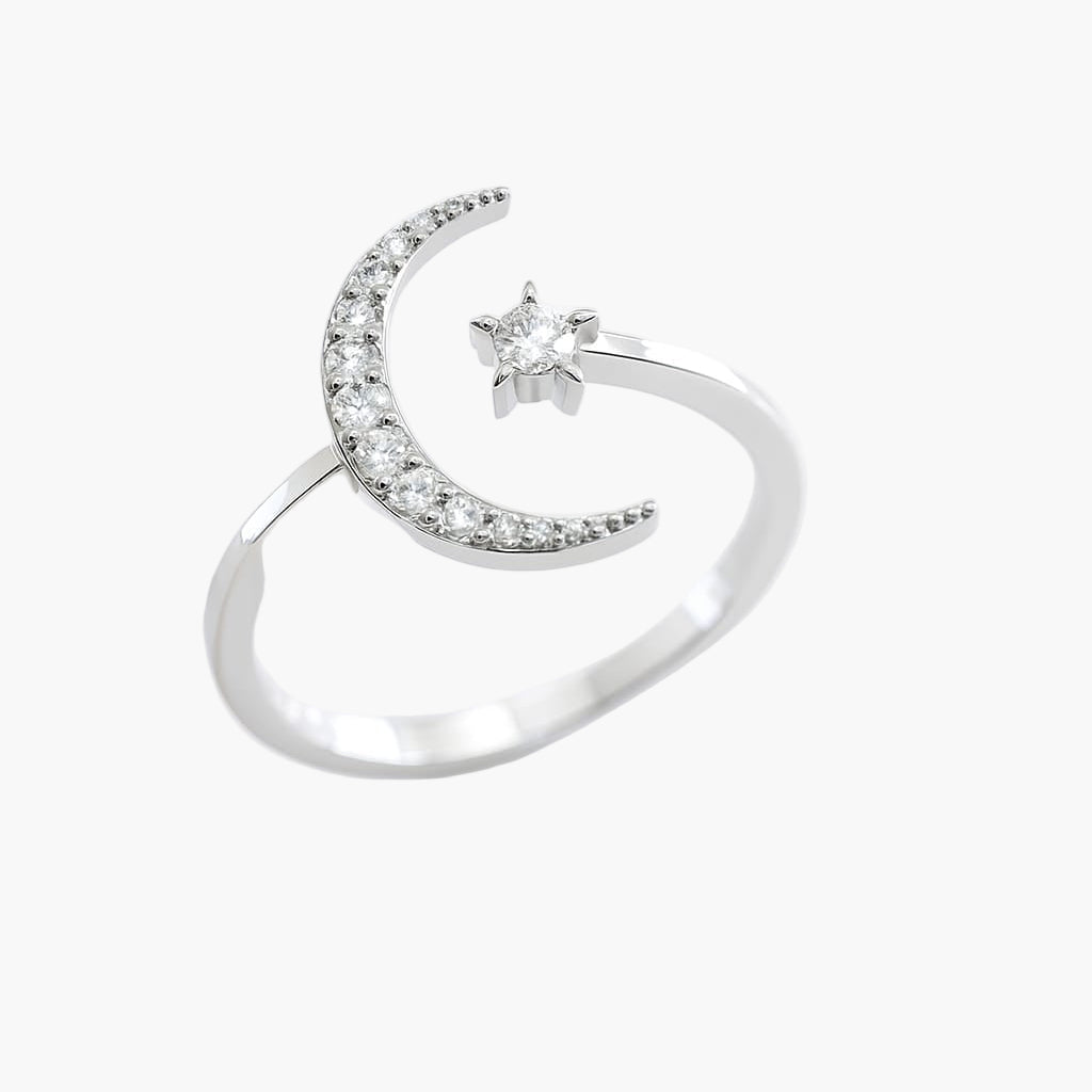 Moon Star Maze Diamond Ring