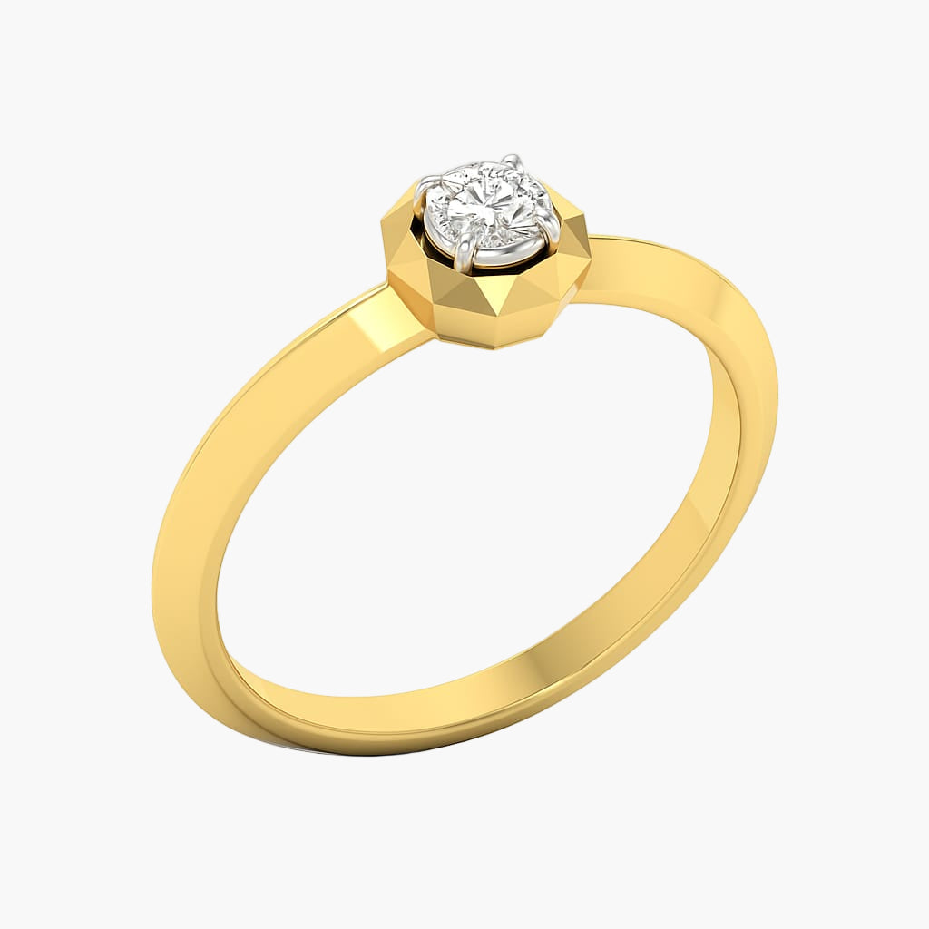 Geometric Glow Diamond Ring
