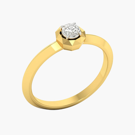 Geometric Glow Diamond Ring