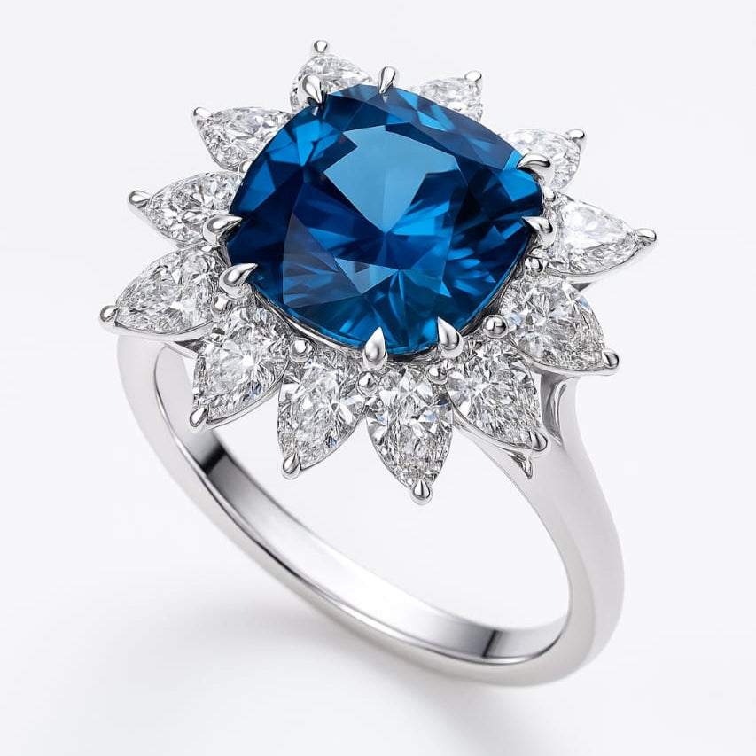 Blue Majesty Diamond Ring