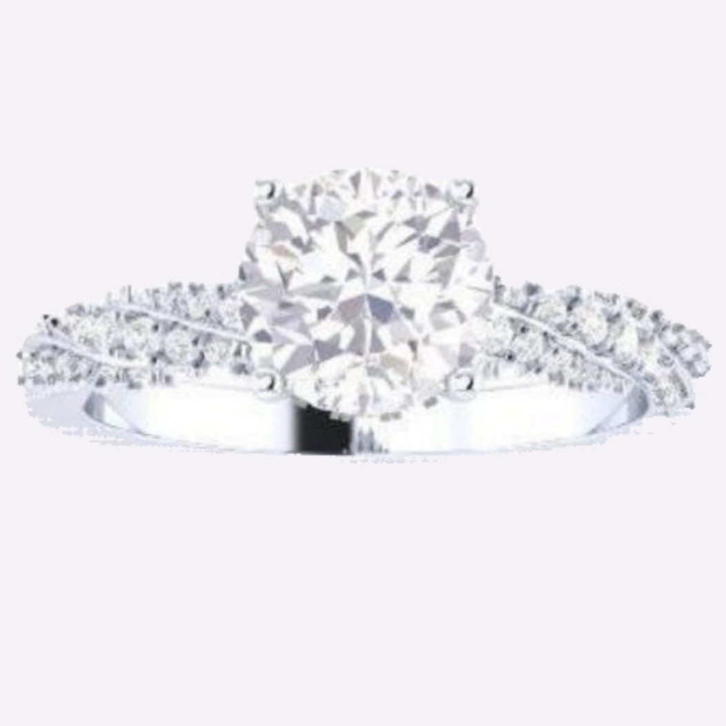 Cathedral Tapered Diamond Ring