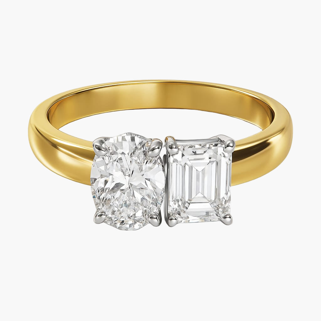 Toi-et-Moi Sleek Diamond Ring