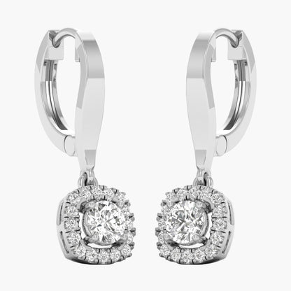Teardrop Shaped Diamond Earrings
