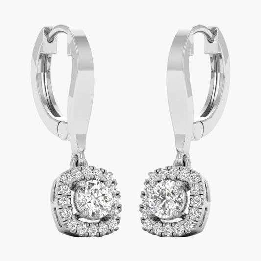 Teardrop Shaped Diamond Earrings