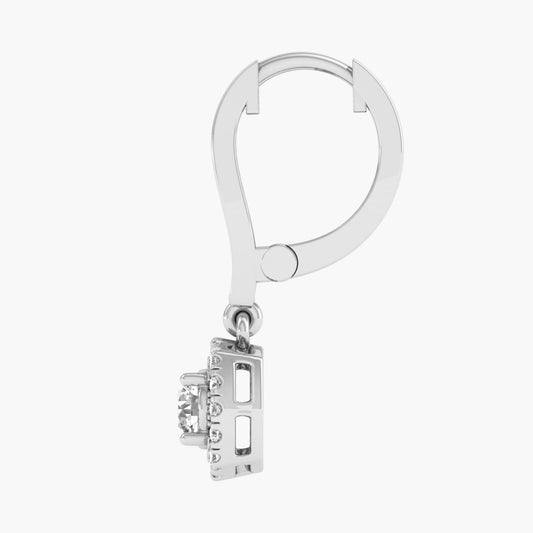 Teardrop Shaped Diamond Earrings
