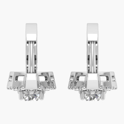 Teardrop Shaped Diamond Earrings