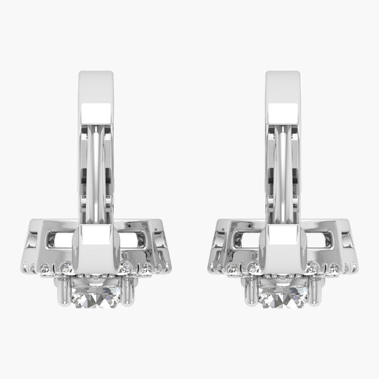 Teardrop Shaped Diamond Earrings