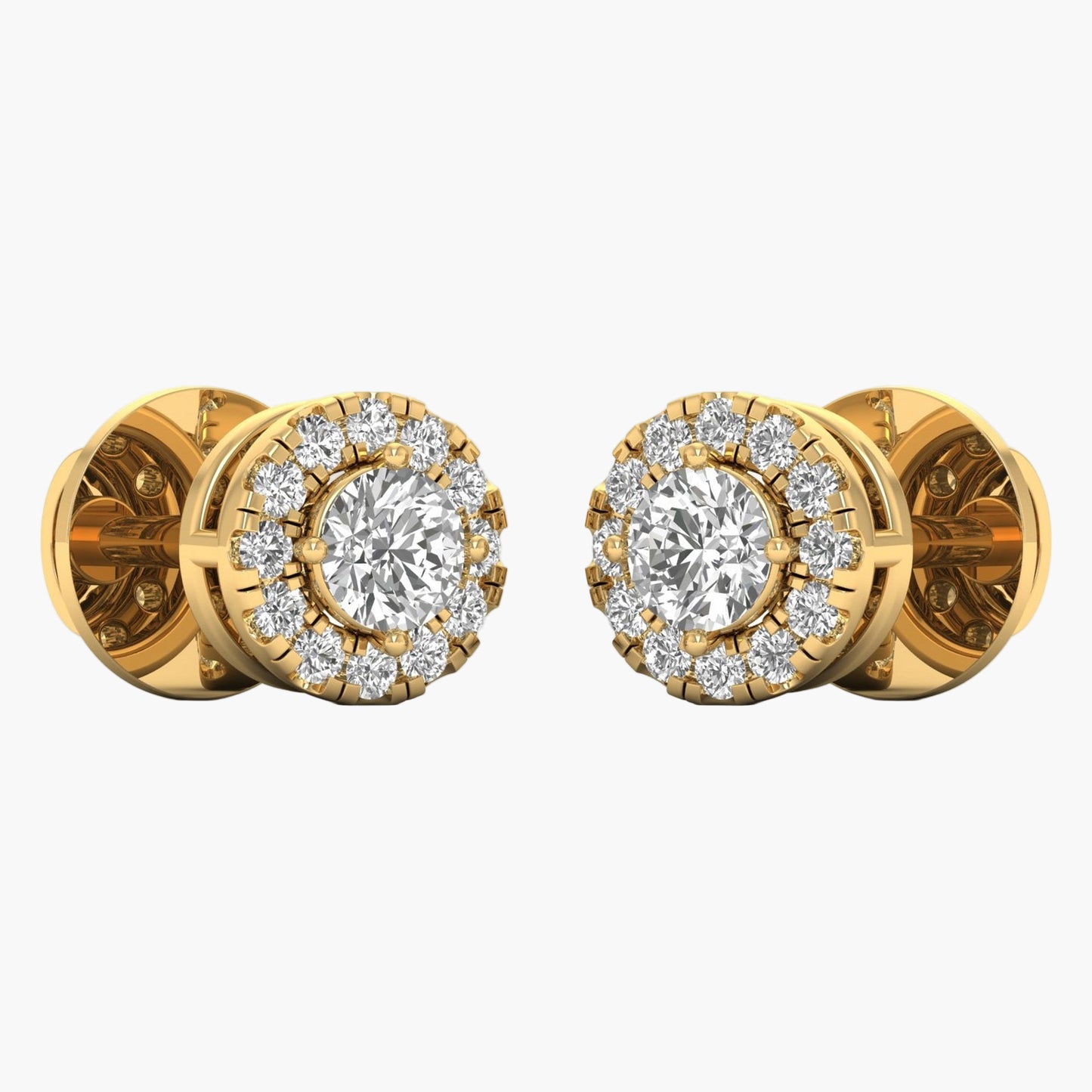 Aurum Halo Diamond Earrings