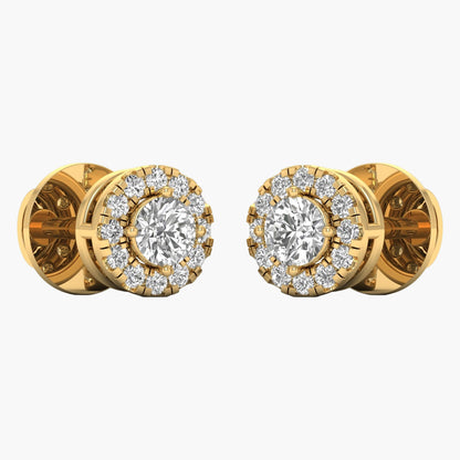 Aurum Halo Diamond Earrings