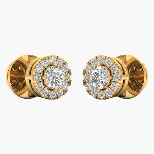 Aurum Halo Diamond Earrings