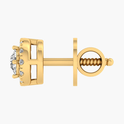 Aurum Halo Diamond Earrings