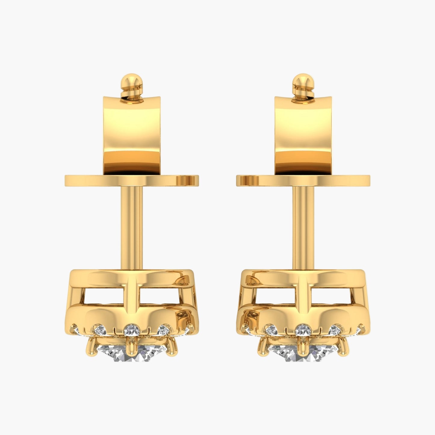 Aurum Halo Diamond Earrings
