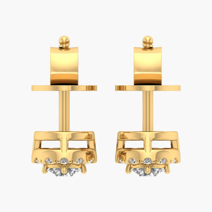 Aurum Halo Diamond Earrings
