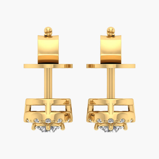 Aurum Halo Diamond Earrings