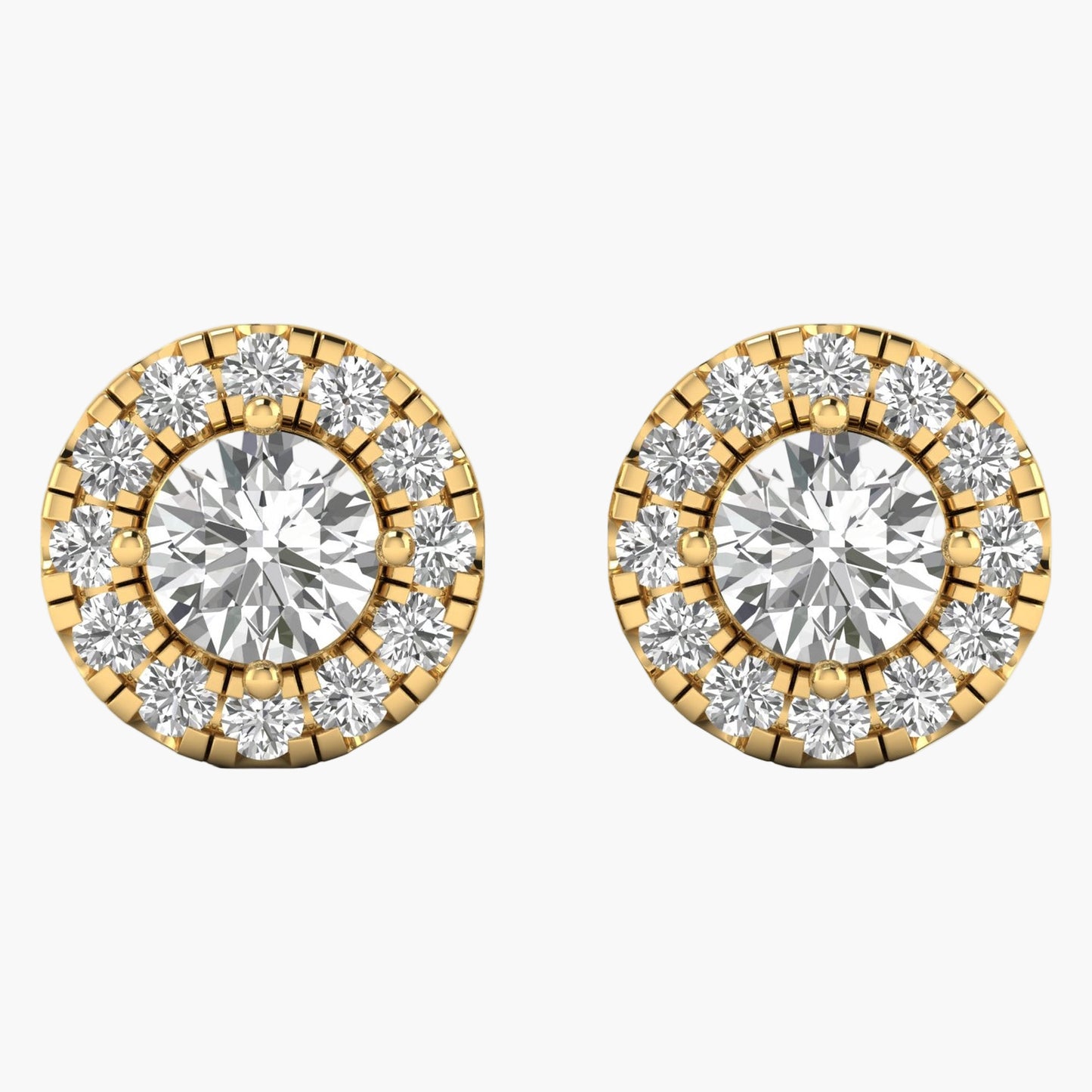 Aurum Halo Diamond Earrings