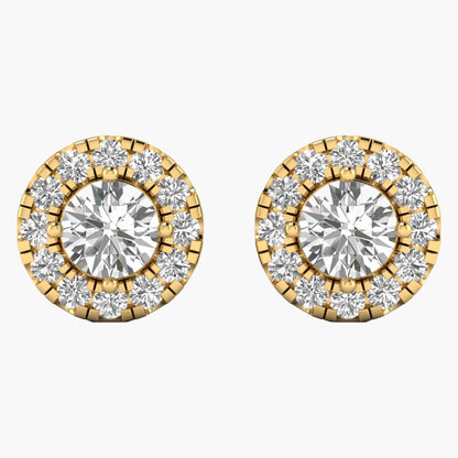 Aurum Halo Diamond Earrings