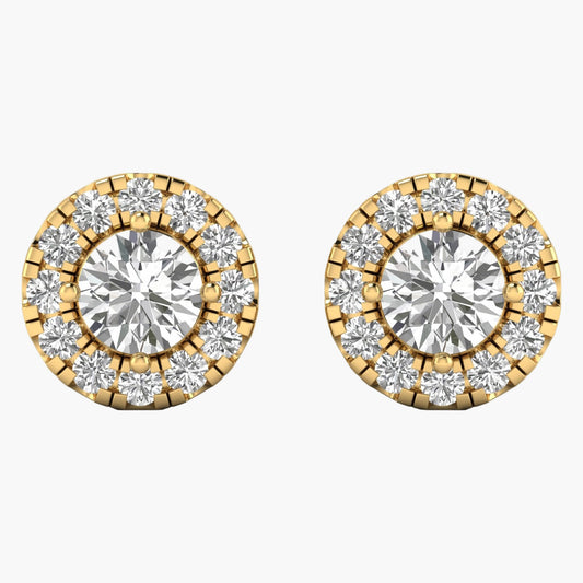Aurum Halo Diamond Earrings