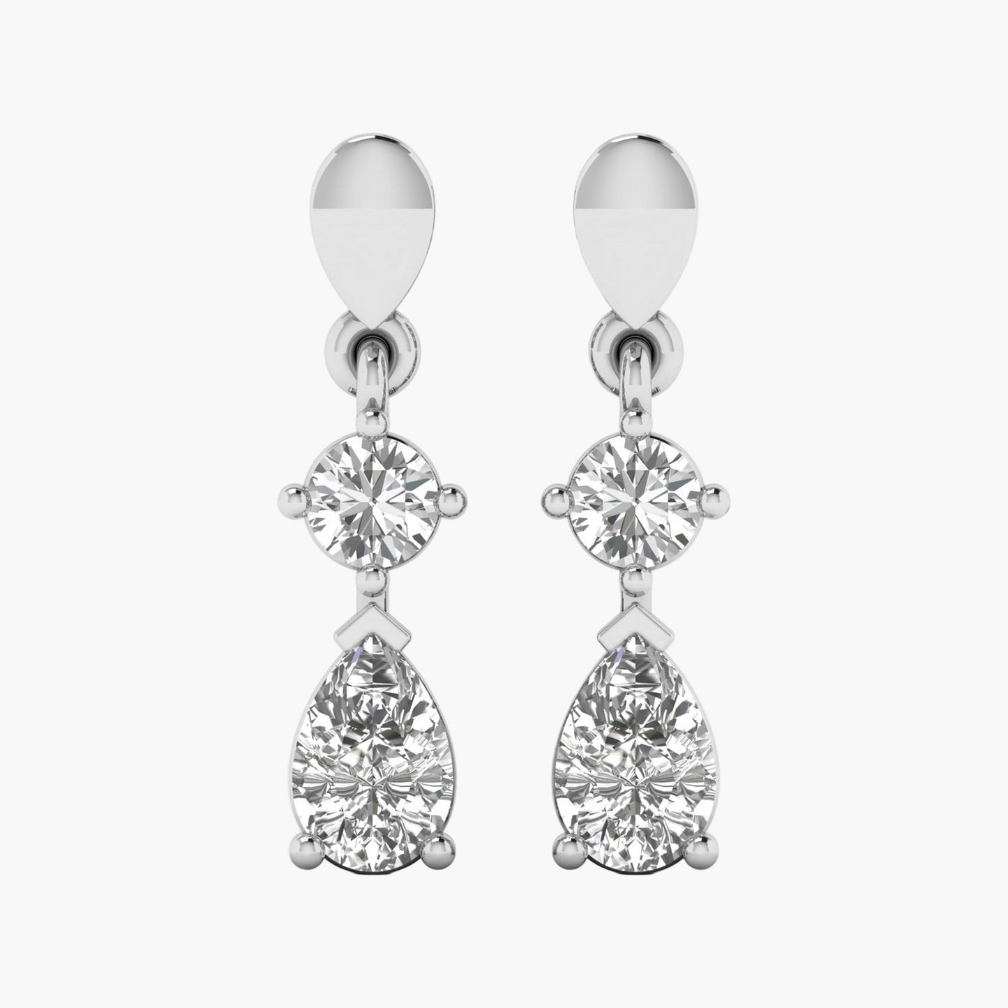Inverted Tulip Diamond Earrings