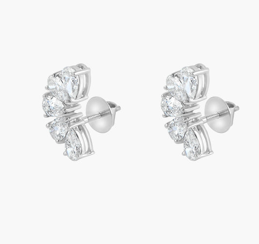 Half Moonshine Diamond Earrings