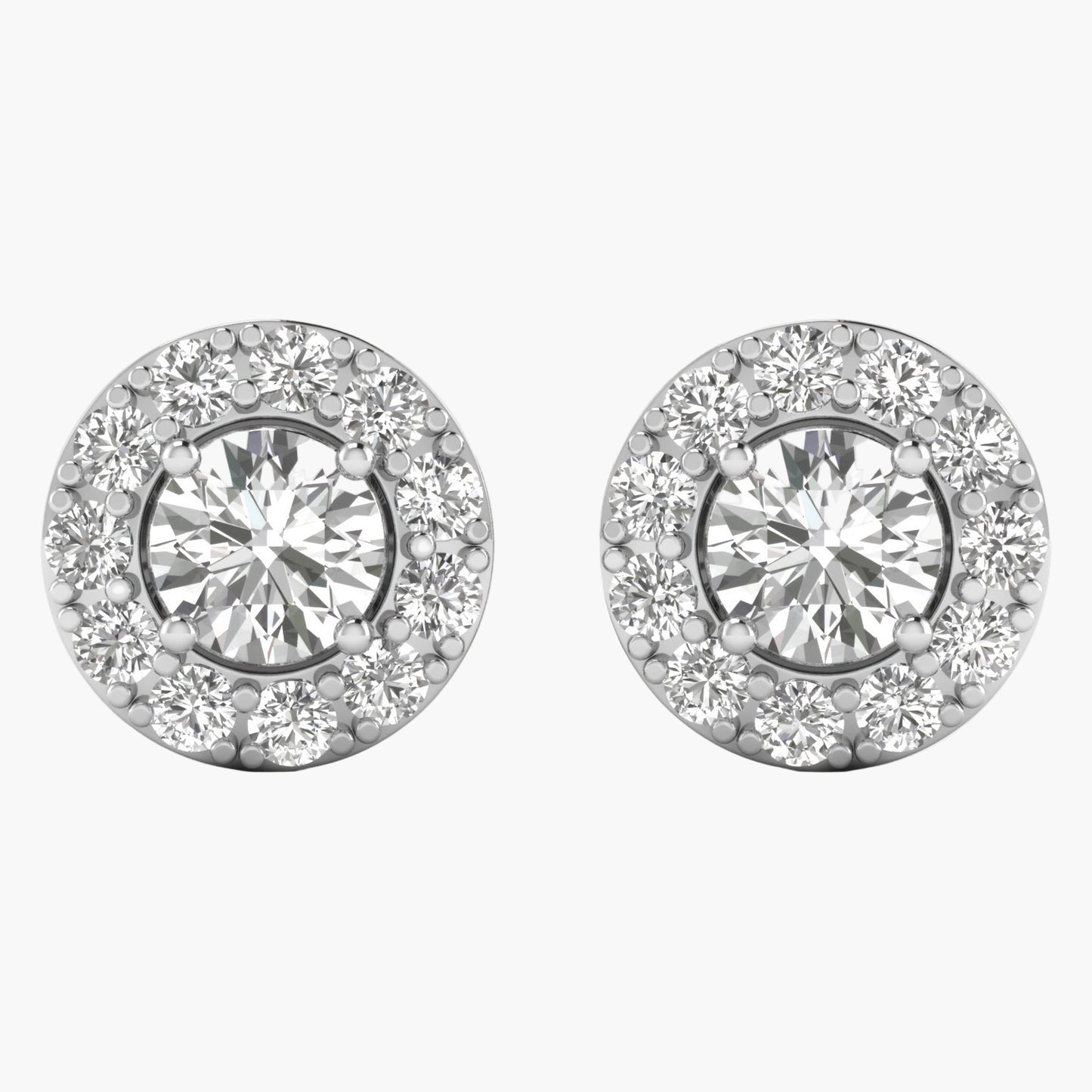 Luxe Halo Diamond Earrings