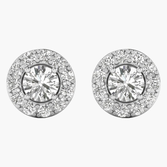 Luxe Halo Diamond Earrings