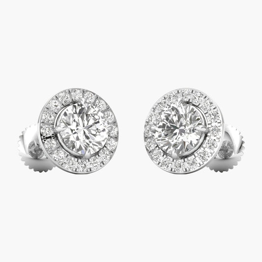 Timeless Halo Diamond Earrings
