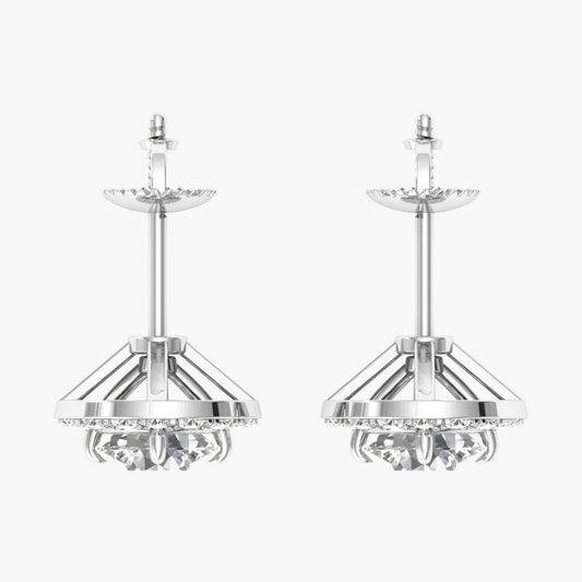 Solitaire Round Shaped Diamond Earring