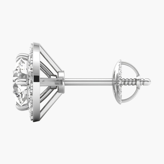 Timeless Halo Diamond Earrings
