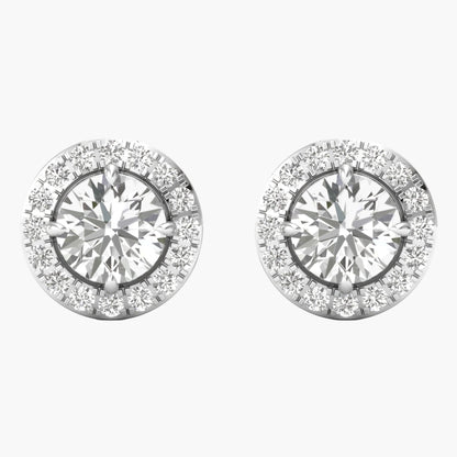 Timeless Halo Diamond Earrings