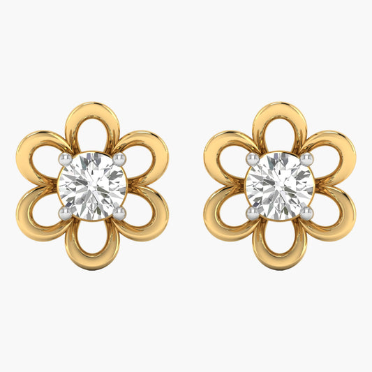 Poppy Silhouette Diamond Earrings