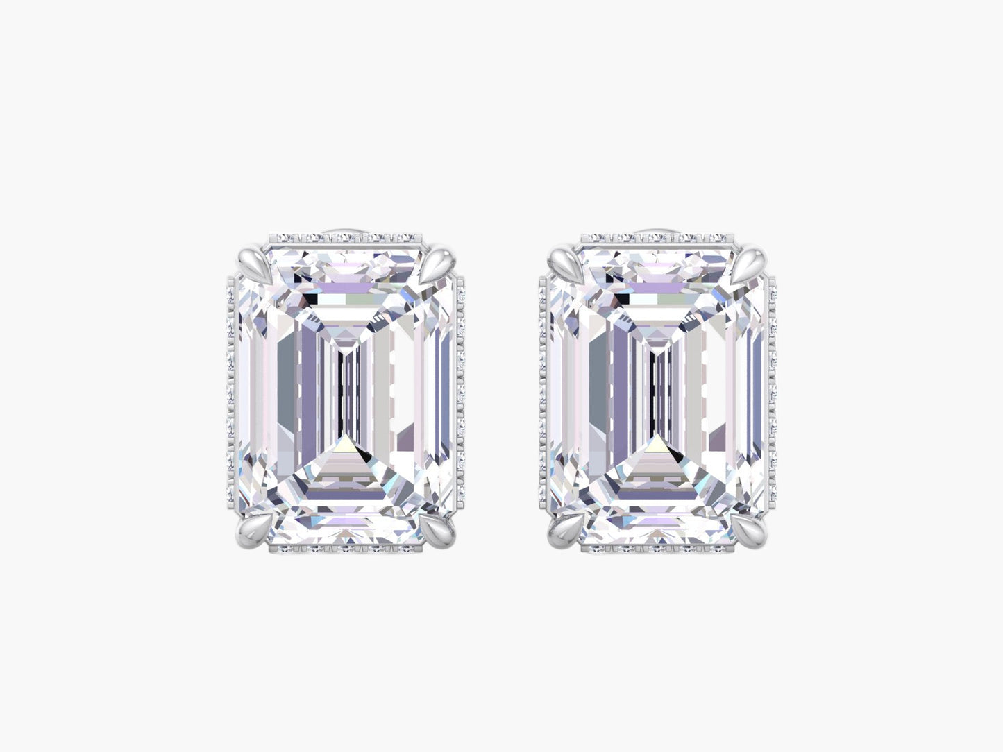Precise Emerald Diamond Earrings