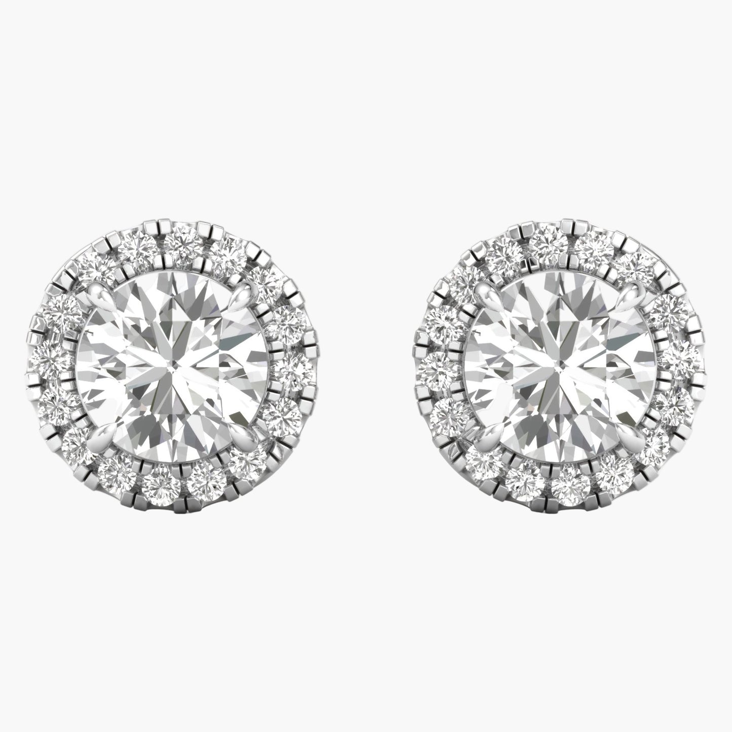 Solitaire Round Shaped Diamond Earring