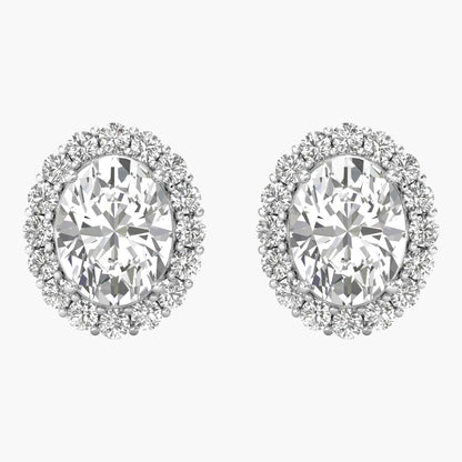 Classic Halo Diamond Earrings