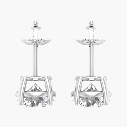 4 Carat Sparkle Diamond Earrings