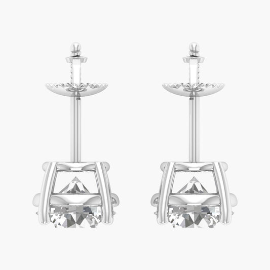 4 Carat Sparkle Diamond Earrings